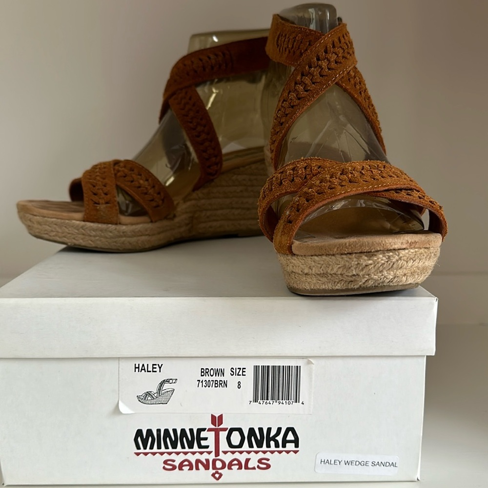 Minnetonka Haley wedge sandals